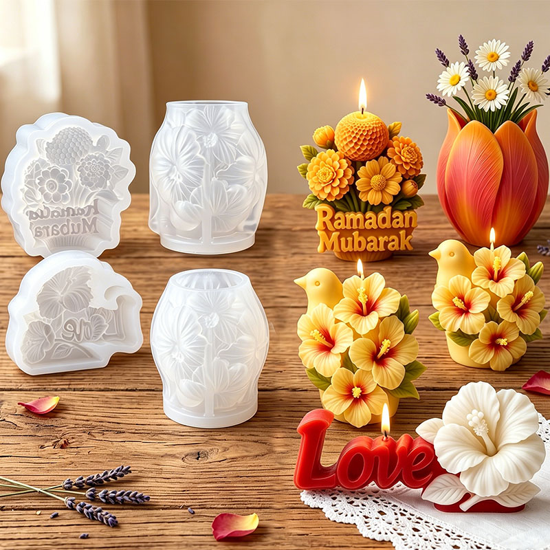 Florist Supply Vases - Forma silikonowa 3D na świece w